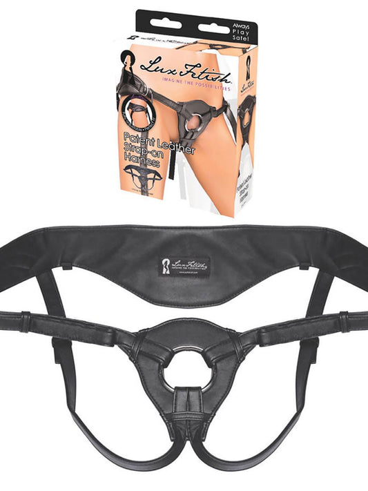 Lux Fetish | Leather Strap-On Harness : Black