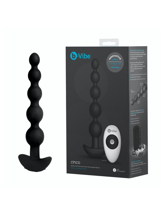 B-Vibe | Cinco Anal Beads : Black