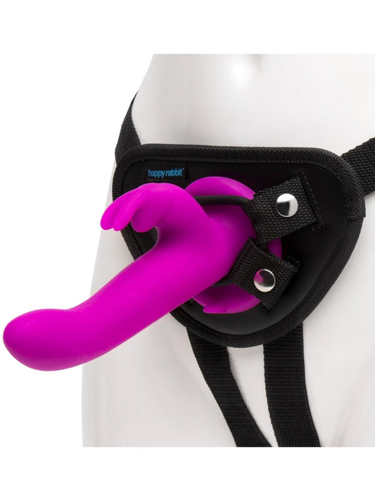 Lovehoney Happy Rabbit Vibrating Strap On Harness Set - Purple