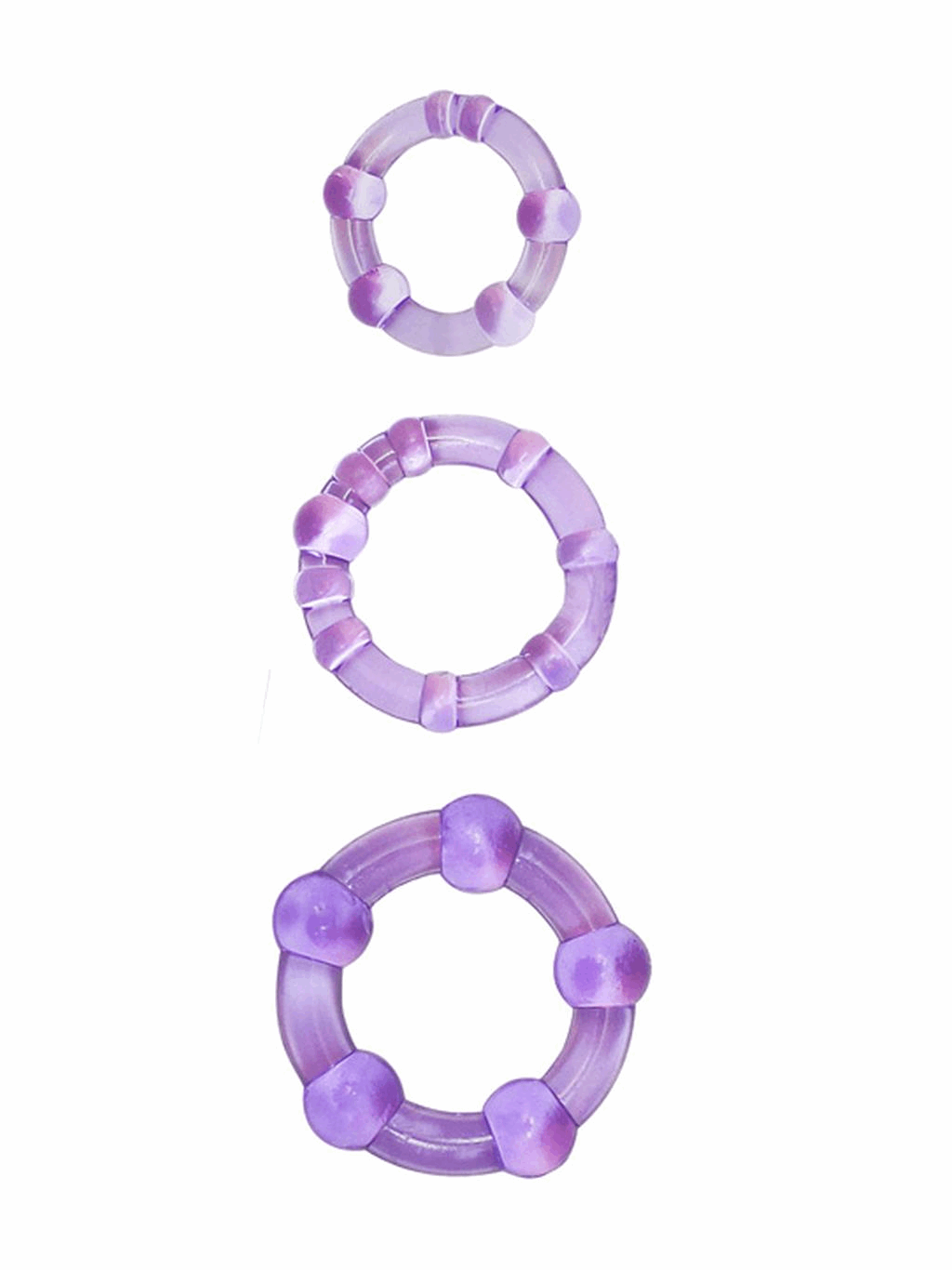 Get Hard | Cock Rings | 3pcs : Purple