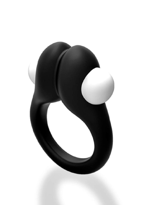 Wooomy Zippy Vibrating Ring With Bullet - Black