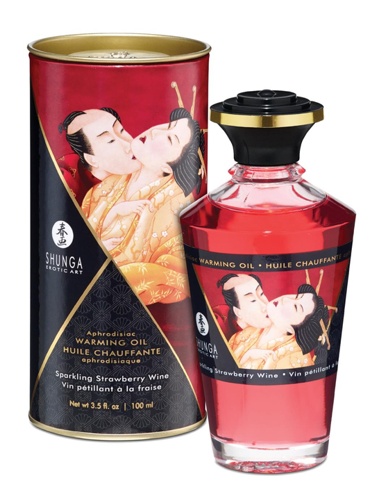 Shunga | Intimate Kisses Oil | 100ml : Strawberry