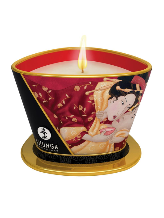 Shunga | Massage Candle | 170ml : Romance/Sparkling Strawberry Wine