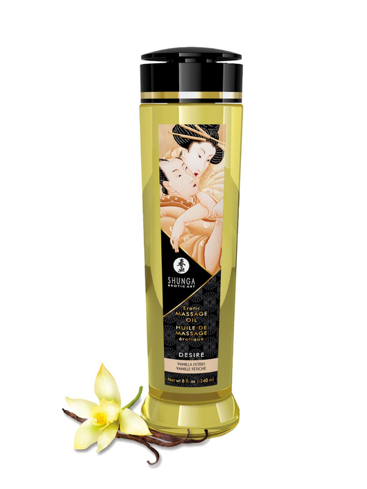 Shunga | Massage Oil Desire | 240ml : Vanilla Fetish