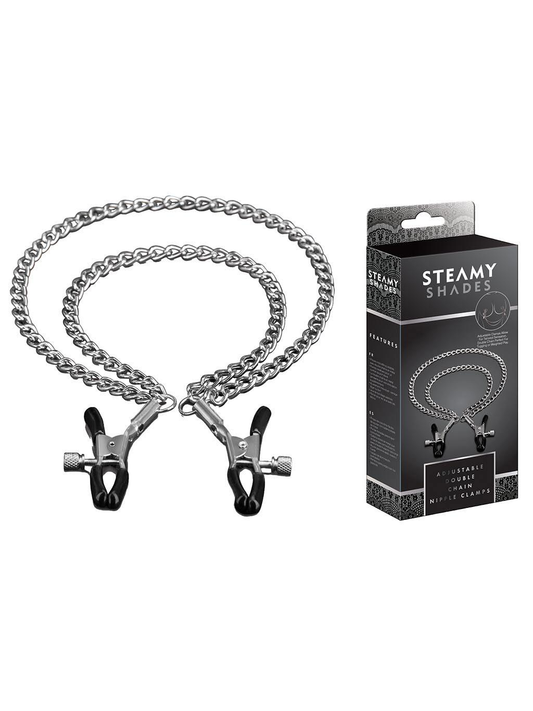 Steamy Shades | Adjustable Nipple Clamps | Double Chain