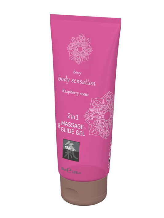 Shiatsu | Massage and Glide Gel 2in1 | 200ml : Raspberry