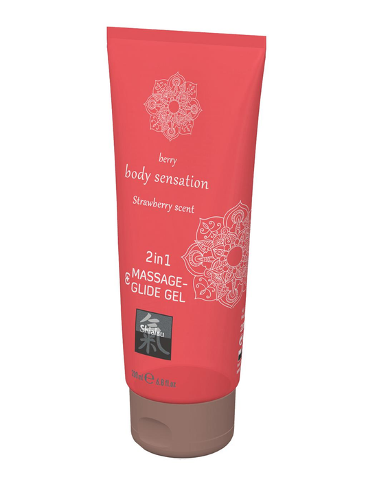 Shiatsu | Massage and Glide Gel 2in1 | 200ml : Strawberry