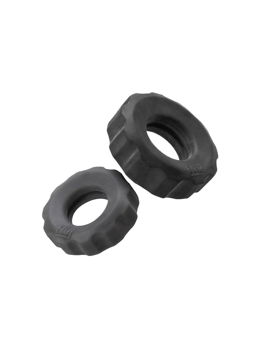 Hunkyjunk Cog 2-Size C-Rings - Tar/Stone