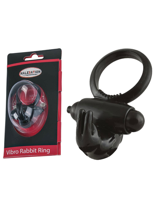 Malesation | Vibro Rabbit Ring Black